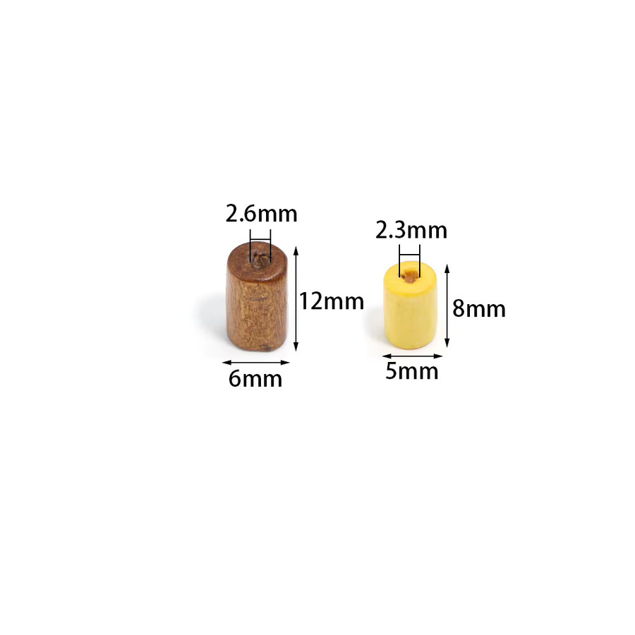 Louleur Holz Perlen Zylinder, Zubehör, 200-400 Teile/Los - Bild 2