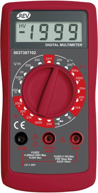 REV Ritter Digitales Vielfachmessgerät mit Signalgenerator in Schwarz-Rot - Bild 1