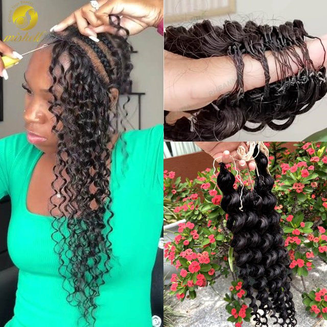 MISHELL Goddess Box Braids Echthaar-Häkelzöpfe, 100g, Damen - Bild 1