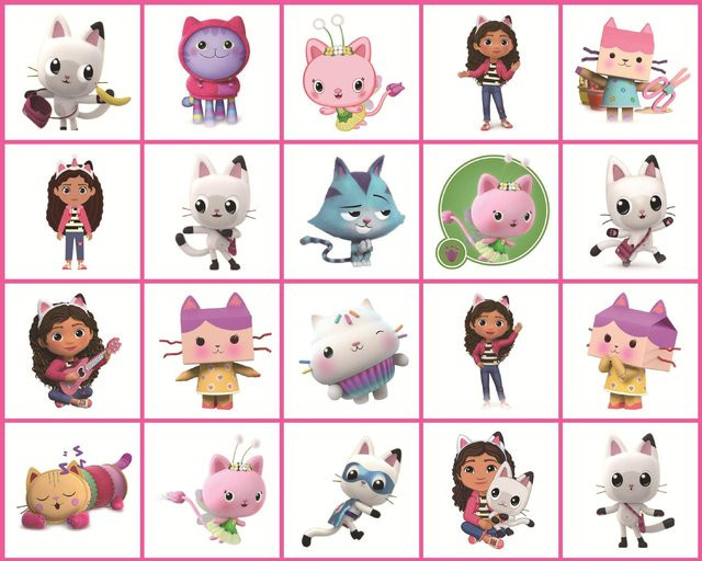 Binchi Outdoor Product Kawaii Gabby Puppenhaus Katzen Tattoo Aufkleber, 500-teiliges Set - Bild 1