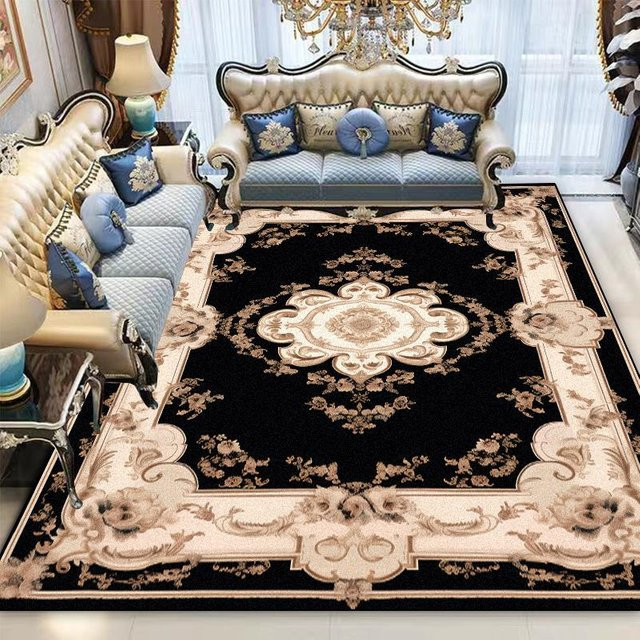 Wucifang Jewelry Perserteppich in Schwarz, moderner geometrischer Teppich aus Polyester, rutschfest und waschbar, B/T: 200 x 300 cm - Bild 1