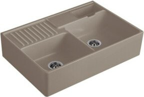Villeroy & Boch Spülstein-Doppelbecken timber C-plus in Beige - Bild 1