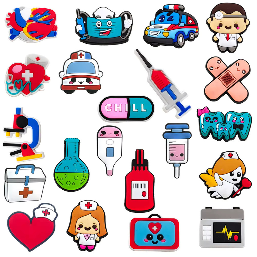 MEIDEJIE Schuh-Charms, 30 Stück/Set, PVC, medizinische Versorgung - Bild 2