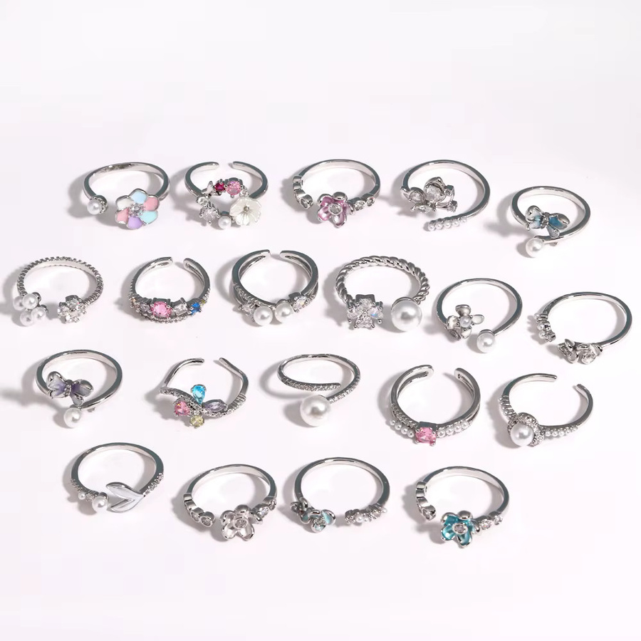 YUYAN Ring, Gold, Bunt, Zirkonia, Perle, Damen - Bild 1