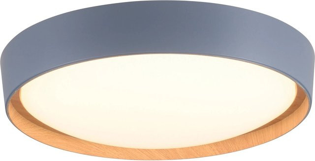 Just Light. LED-Deckenleuchte Emilia Grau, rund, dimmbar, B/T/H: 40 x 40 x 10 cm - Bild 1
