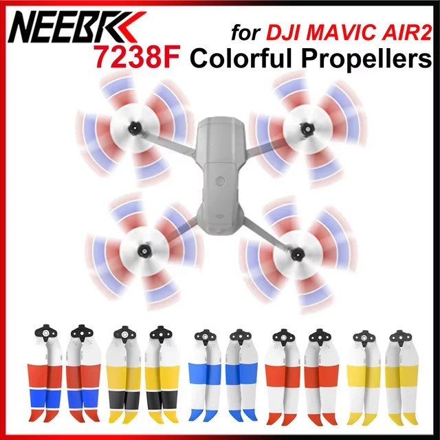DJI Mavic Air 2 und Air 2S Propeller Set 7238F Geräuscharm in Bunt (4 Stück) - Bild 1