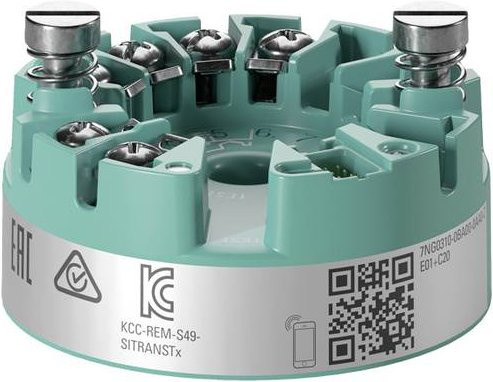 Siemens SITRANS TH320 Temperaturmessumformer zum Einbau im Anschlusskopf Typ B (DIN 43729, grün - Bild 1