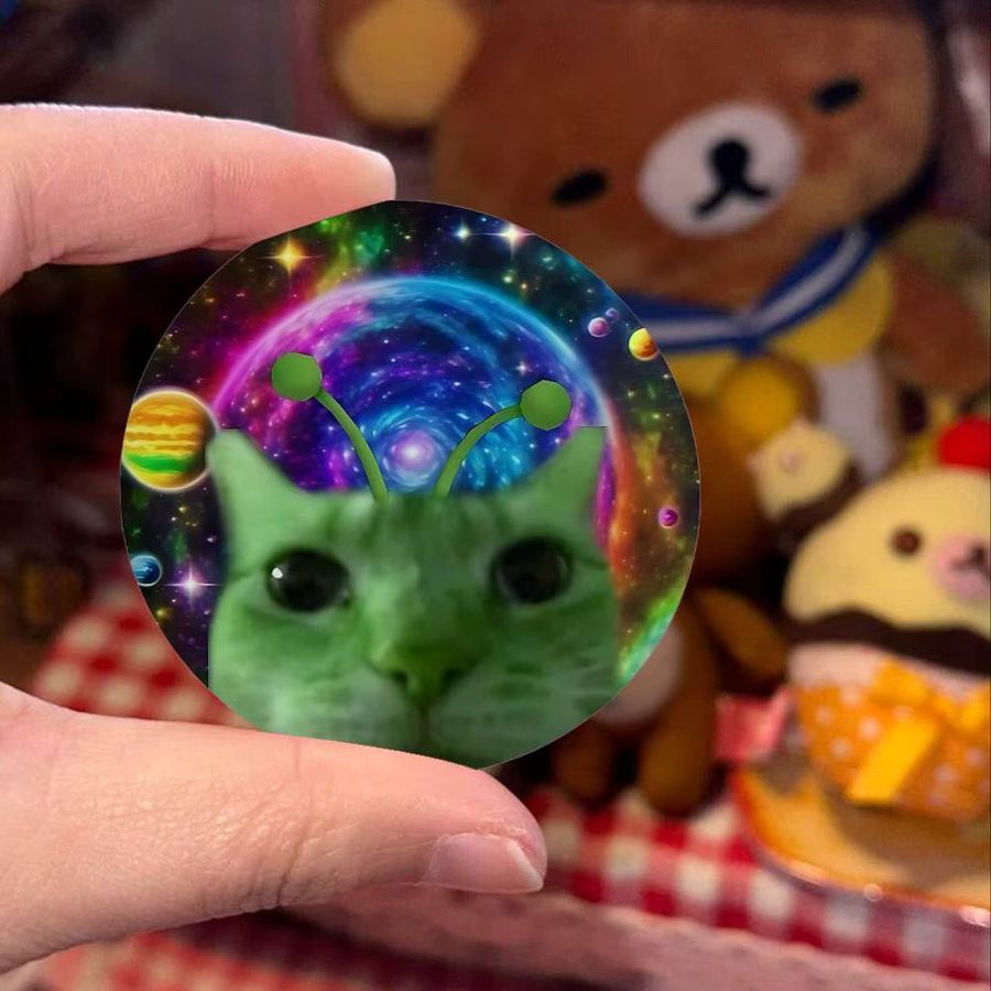 Kayou Anstecknadeln, grüne Alien-Katzen, Unisex - Bild 3
