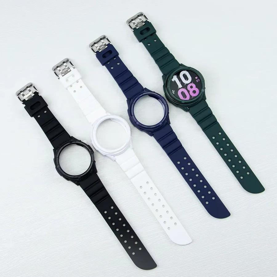 FancyWrist Silikonarmband + Hülle für Samsung Galaxy Watch 6 Classic, Schwarz, Unisex - Bild 3