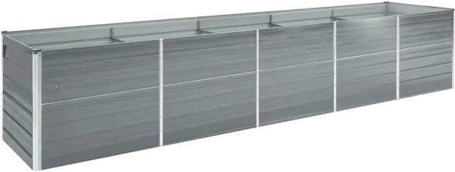 Furnicato Garten-Hochbeet aus verzinktem Stahl in Grau, B/T/H: 400 x 80 x 45 cm - Bild 1