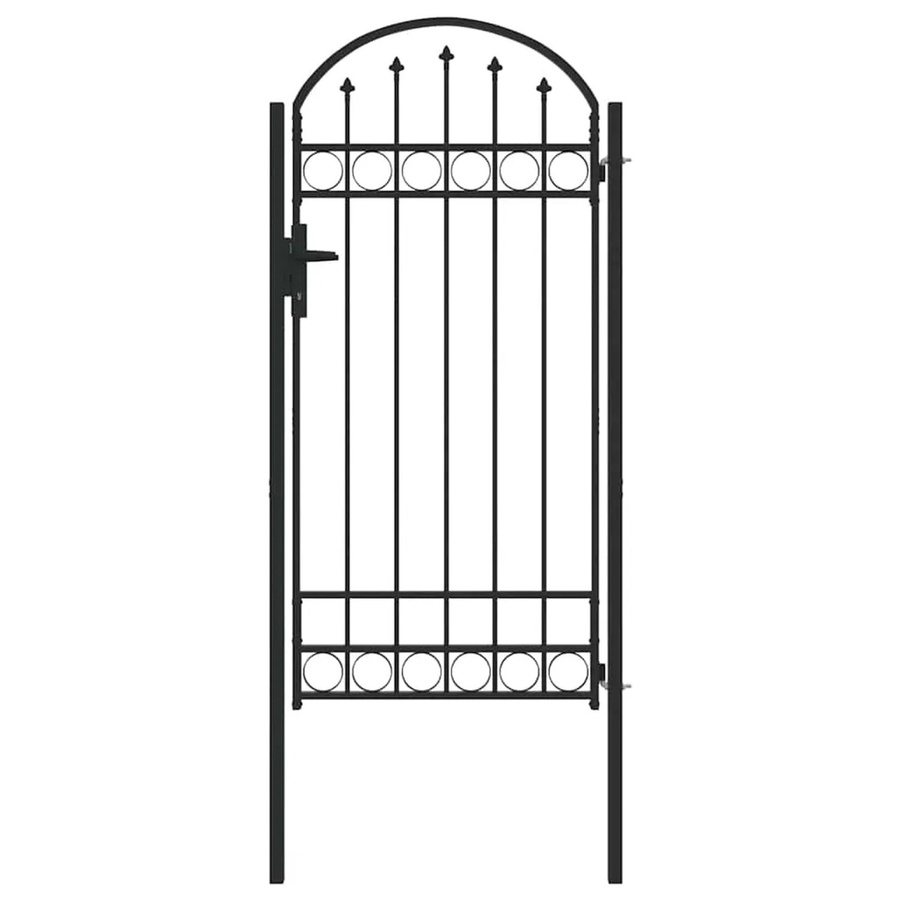 vidaXL Zauntor Grau aus pulverbeschichtetem Stahl B: 100 cm, H: 250 cm - Bild 2