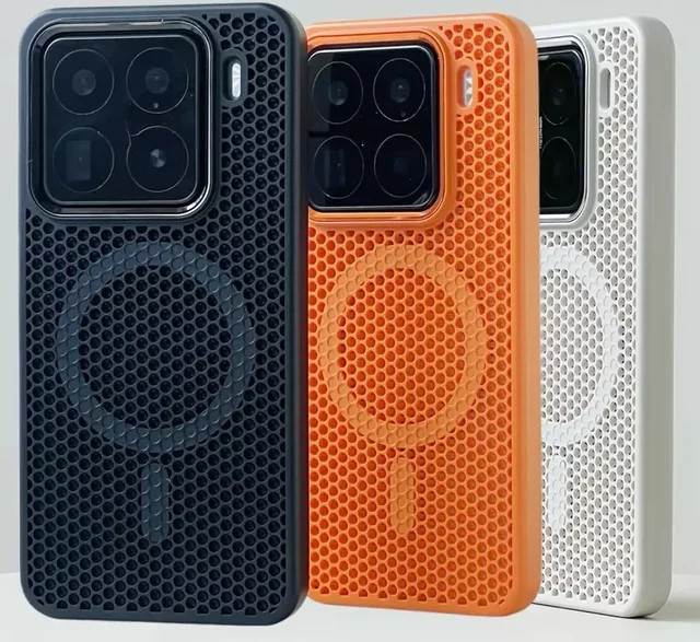 Xiaomi Magnetische Legierung Schutzhülle mit Waben-Mesh-Kühlung und Magsafe für Mi 15 Ultra, Mi 15 Pro und Mi 14 in Blau - Bild 1