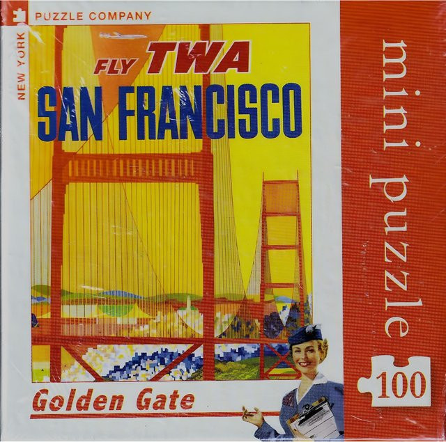 New York Puzzle Company Golden Gate Mini-Puzzle, 100 Teile - Bild 1
