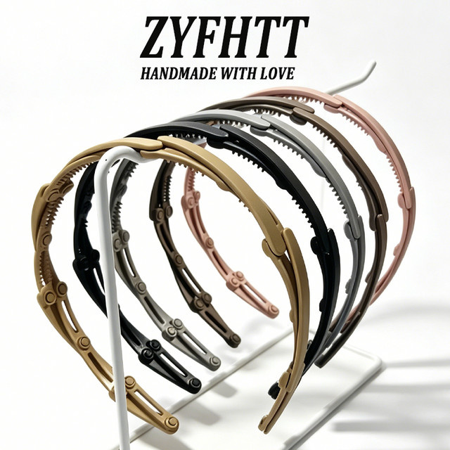 ZYFHTT Haarband für Damen, Einfarbig, Faltbar, Rutschfest - Bild 1
