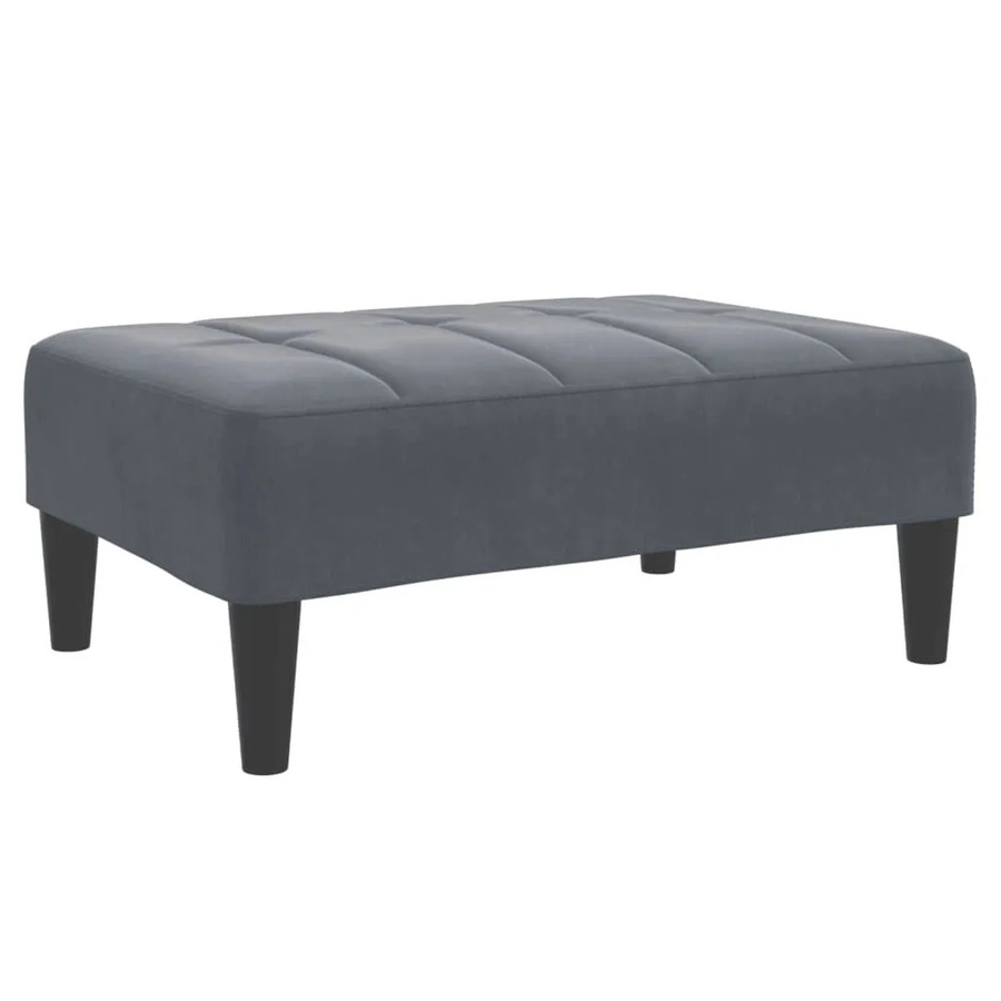 vidaXL Fußhocker Dunkelgrau aus Samt B/T/H: 77 x 55 x 31 cm - Bild 2