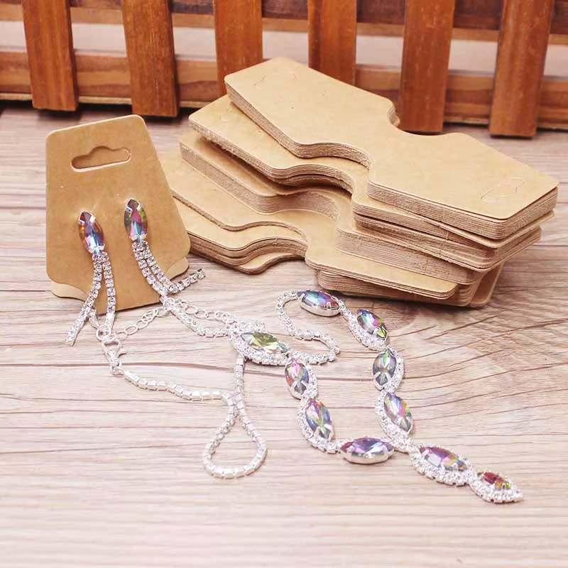100er Schmuckset Display-Etiketten aus Papier in Pink, B: 4,5 cm, H: 12 cm - Bild 2