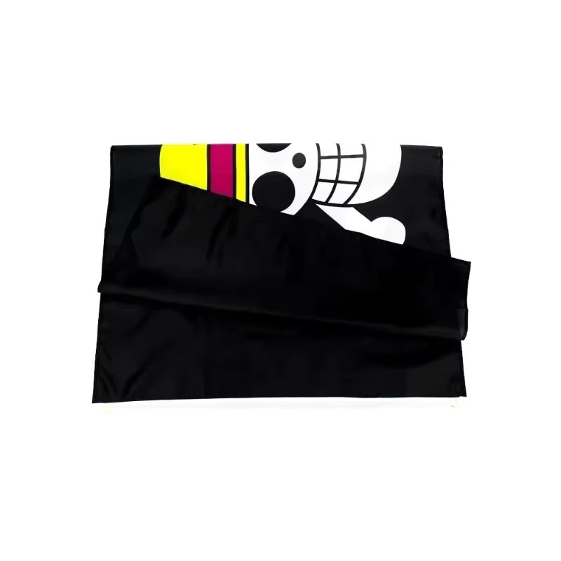 Bandai One Piece Anime Wandbehang Piraten-Totenkopf-Flagge in Schwarz als Wanddekoration für dein Schlafzimmer - Bild 5