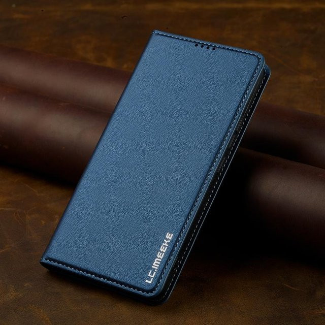 Magnetische Lederhülle für Samsung Galaxy A55 A35 A15 A54 A34 A14 A53 A52s 5G in Blau mit Flip Stand Funktion - Bild 1