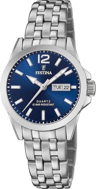 Festina Armbanduhr, Quarz, Edelstahl, Blau, 30 mm, Damen - Bild 1