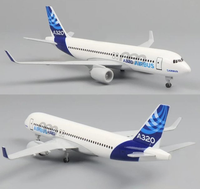 ZOCO Airbus A320 Prototyp Flugzeug, Modell, Metall, 20 cm - Bild 1