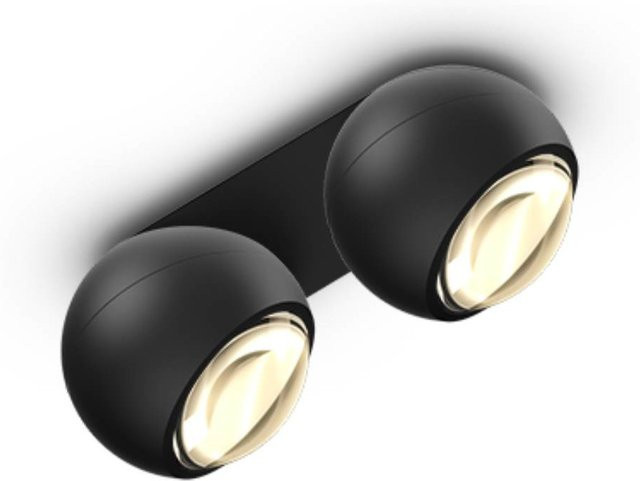 Occhio io giro doppio VOLT LED-Deckenstrahler in Schwarz matt mit warmweißem Licht (3000K) dimmbar und verstellbar - Bild 1