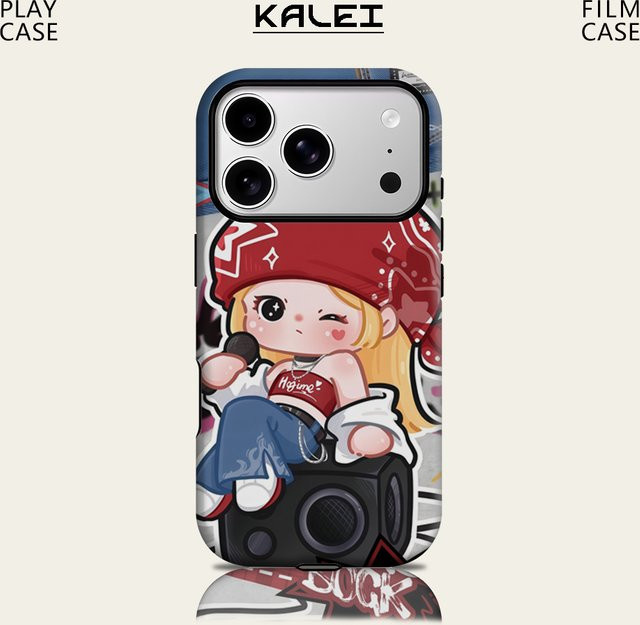 Robuste Rock Girl Handyhülle mit Magnetfunktion für iPhone 17 16 15 14 13 Pro Max Plus, Mehrfarbig - Bild 1