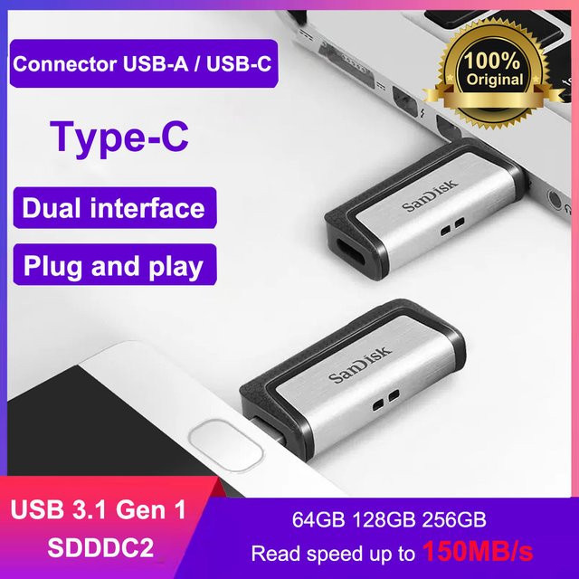 SanDisk Ultra Dual Drive USB Typ-C USB-Flash-Laufwerk 256 GB - Bild 1