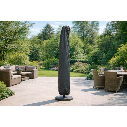 CASAYA Ampelschirmhülle Deluxe aus Polyester in Grau, B: 40 cm, H: 260 cm, T: 69 cm - Bild 2