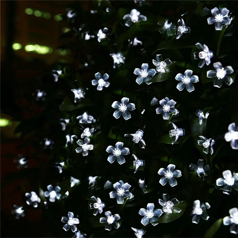 Feimefeiyou Solar LED Lichterkette Kirschblüten Design, Wasserdicht, Mehrfarbig, 20 LEDs - Bild 4