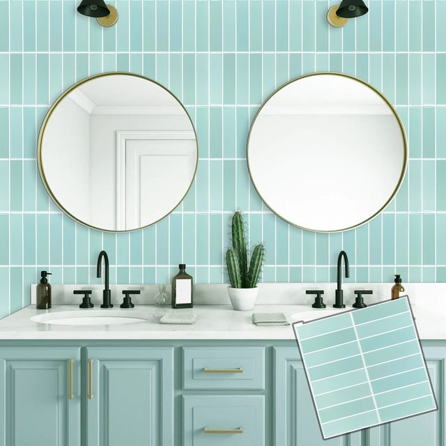 Vividtiles Wandfliesen Aufkleber 10er Pack wasserdichte Tapete für Renovierungen Breite: 25,4 cm, Höhe: 25,4 cm - Bild 1