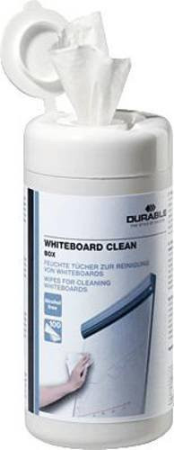 Durable Whiteboard Clean Reinigungstücher Weiß, 100 Stück, B: 13 cm, H: 18 cm - Bild 1
