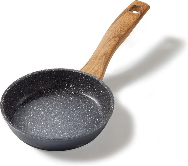 STONELINE Back to Nature Bratpfanne Grau, Durchmesser: 16 cm, antihaftbeschichtete Pfanne mit echten Steinpartikeln für alle Herdarten inklusive Induktion - Bild 1