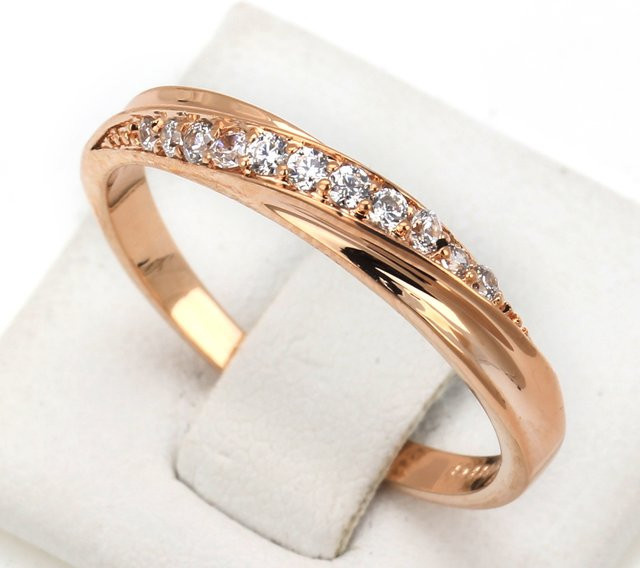 ZHOUYANG Ehering, Zirkonia, Roségold, Damen - Bild 1