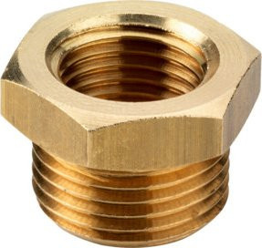 Metabo Reduzierstück aus Messing in Gold, 3/8 Zoll Innengewinde x 1/2 Zoll Außengewinde - Bild 1