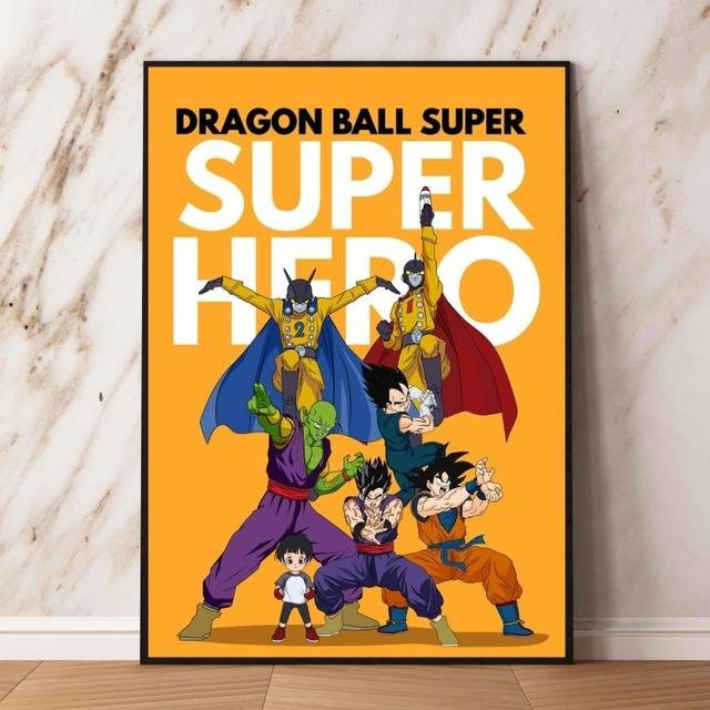 Anime-Poster Dragon Ball Goku Wandkunst aus Segeltuch von Scorpio Art Museum, Multicolor, Breite: 30 cm, Höhe: 40 cm - Bild 1