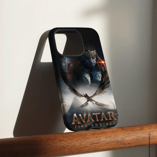 A-Avatar Fire and Ash Handyhülle für iPhone 17 16 15 14 13 12 Pro Max Plus in White Multicolour mit glänzender HD-Doppelschicht-Flüssighartschale - Bild 1