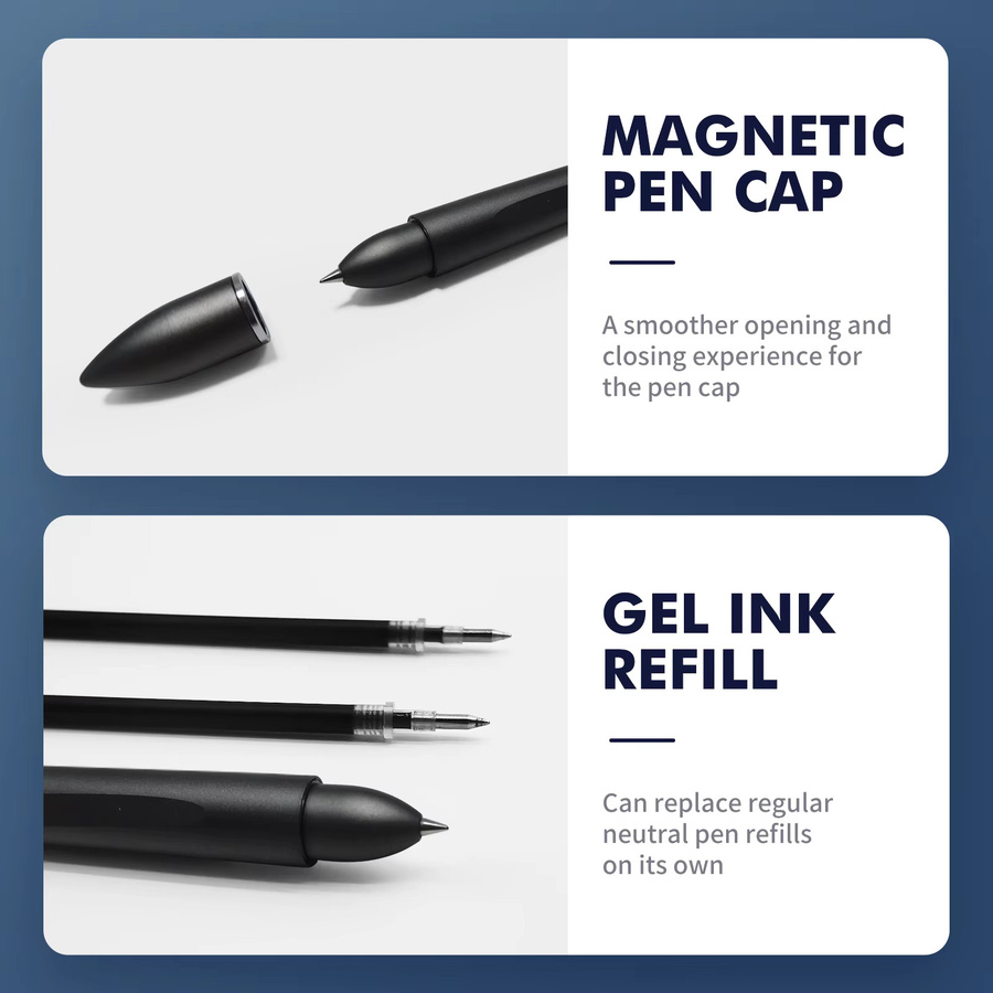 Magnetisches Levitations-Stift-Set in Schwarz aus Metall für Büro und Home Office als Stressrelief-Spielzeug - Bild 4