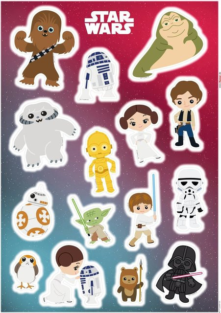 Komar Deko-Sticker Star Wars Heroes, Multicolor, Breite: 50 cm, Höhe: 70 cm - Bild 1
