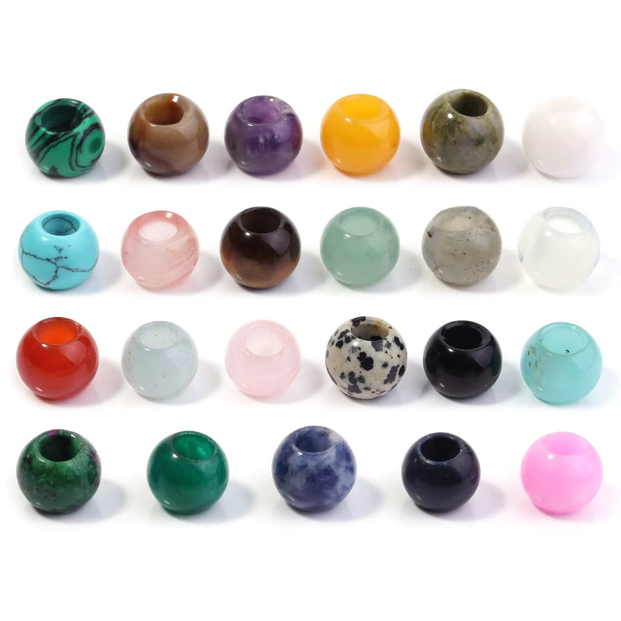 lacoogh Perlen Achat Jade Tigerauge Türkis, 12mm, Unisex - Bild 4