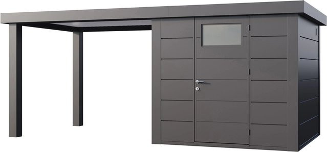 Telluria Gerätehaus Classico in Silber mit Außenmaß B/H/T: 542 x 219 x 258 cm - Bild 1