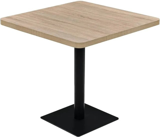 DELUKE Bistrotisch MARV quadratisch in Eichenoptik, braun, B/T/H: 80 x 80 x 75 cm - Bild 1
