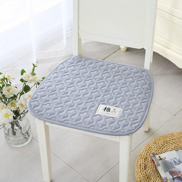 Yiran Furniture Hufeisenförmiges Stuhlkissen aus Polyester, Grau, B: 45 cm, T: 43 cm - Bild 1