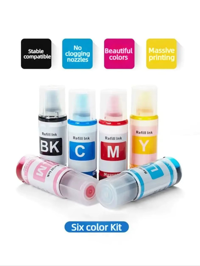 HP GT53XL GT52 GT51 Nachfülltinte für Inkjet-Drucker GT5820 GT411 GT582 GT410 518 519 510 531 672 726 755 798 Farbstofftinte - Bild 3
