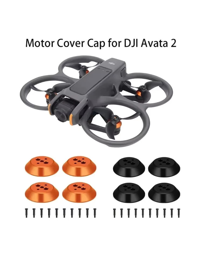 DJI Motorabdeckkappe für Avata 2 Drohne aus Aluminiumlegierung in Orange zum Schutz vor Staub und Kratzern - Bild 7