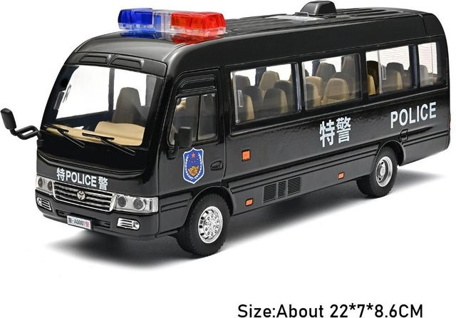 Linyi toy car Rezvani Vengeance Polizeiauto, Modell Spielzeug, Skala 1:24, Rückziehmotor, Lenkung, ab 14 Jahren - Bild 1