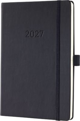 Sigel Wochenkalender Conceptum 2027 A5 Vertikal-Layout Schwarz mit PU-Hardcover und Stiftschlaufe - Bild 1