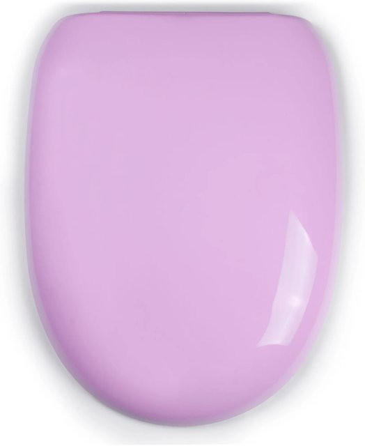 MSV WC-Sitz aus Kunststoff mit Soft-Close in Pink, B/T/H: 45,5 x 34,0 x 6,0 cm - Bild 1