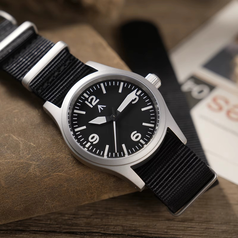 Militado Armbanduhr, Quarz, Edelstahl, Saphirglas, Textil/NATO, Schwarz, Unisex - Bild 5