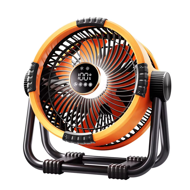 Raugee Camping-Ventilator mit 20000mAh Akku, tragbarer Outdoor-Zeltventilator mit LED-Licht, kabelloser Deckenventilator in Grau und Orange - Bild 7