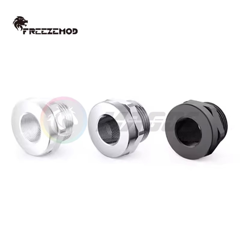 FREEZEMOD Wassereinspritzungsanschluss für Custom Loop, Schlauchverbindung mit Sechskantmutter und Sicherungsring, Durchgangsanschluss in Schwarz, HCBJT-V2 - Bild 2